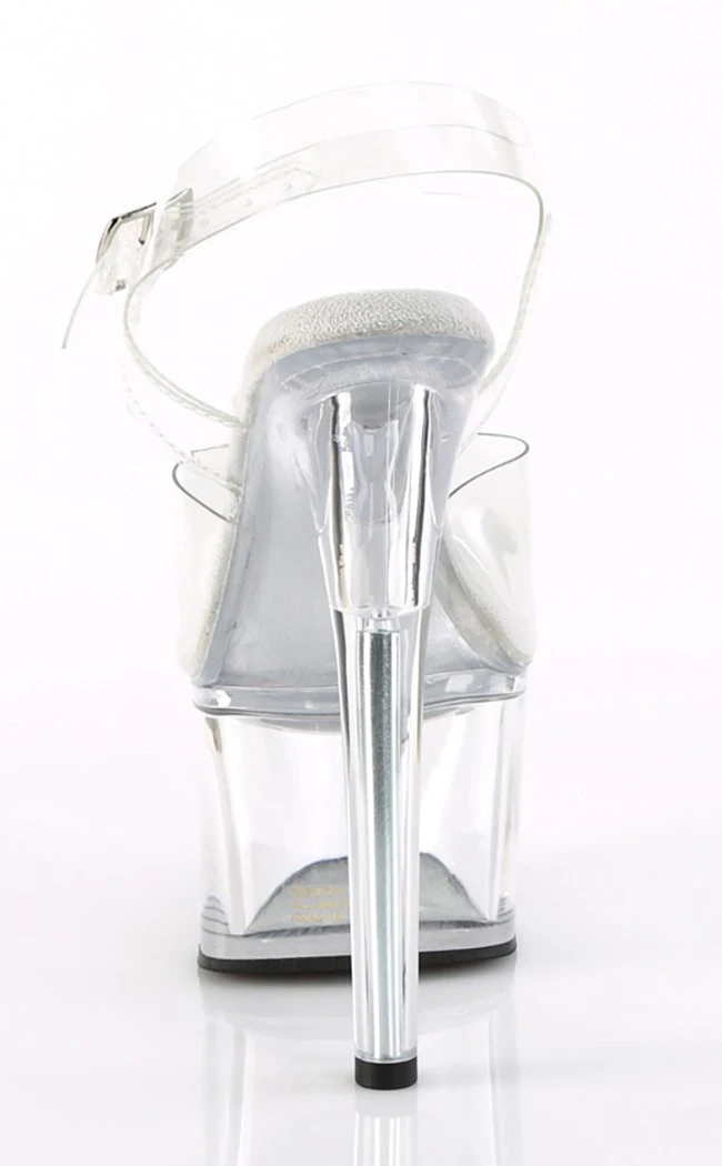 Pleaser PASSION-708 Clear Platform Heels Pole Shoes 6 Pleaser PASSION-708 Clear Platform Heels Pole Shoes