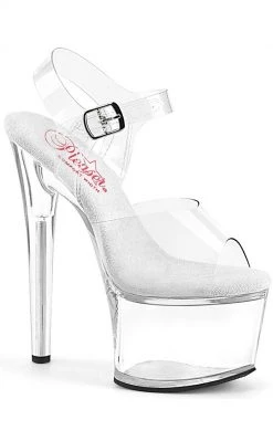 Pleaser PASSION-708 Clear Platform Heels Pole Shoes