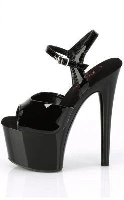 Pleaser PASSION-709 Black Patent Heels