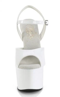 Pleaser PASSION-709 White Patent Heels Pole Shoes