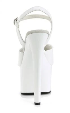 Pleaser PASSION-709 White Patent Heels Pole Shoes