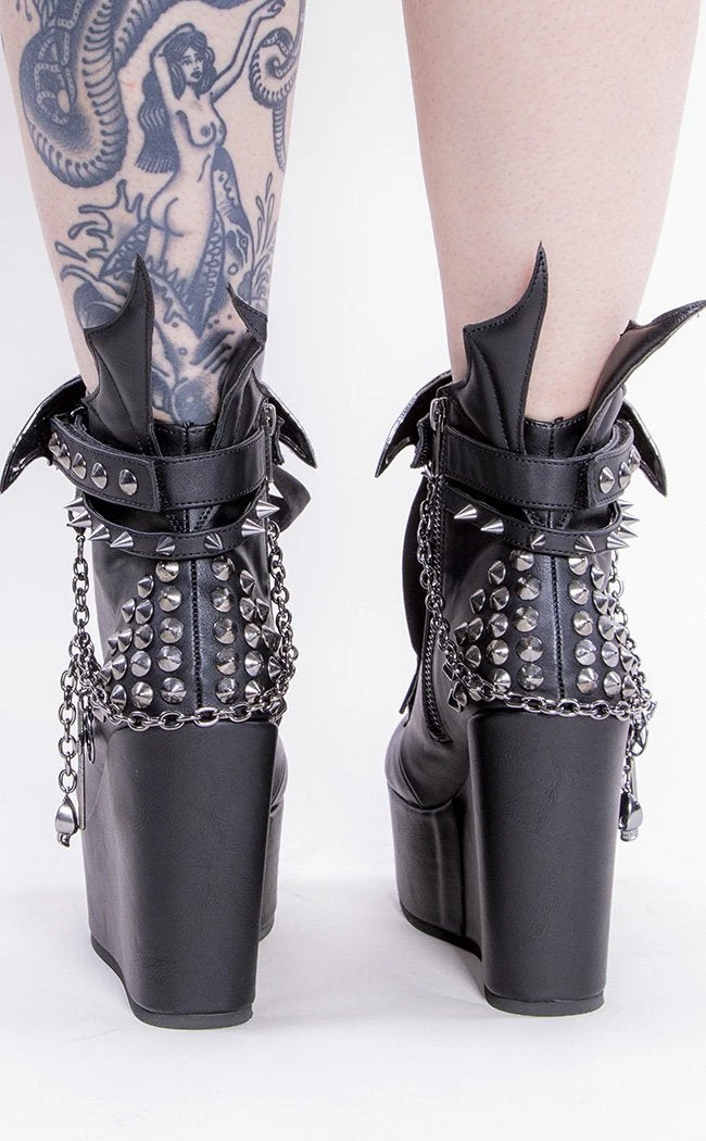 Demonia Shoes POISON-107 Black Vampire Vegan Leather Ankle Boots (Au Stock) 6 Demonia Shoes POISON-107 Black Vampire Vegan Leather Ankle Boots (Au Stock)