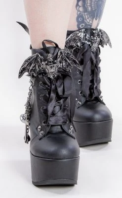 Demonia POISON-107 Black Vampire Vegan Leather Ankle Boots