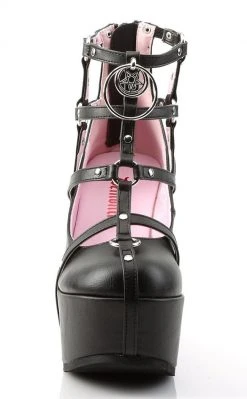 Demonia Shoes POISON-25-1 Black Vegan Leather Platform Wedges (AU Stock) 12 Demonia Shoes POISON-25-1 Black Vegan Leather Platform Wedges (AU Stock)