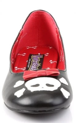 Funtasma PUNK-14 Black Cute Skull Flats Shoes