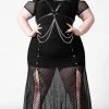 Killstar Paragon Fishnet Maxi Skirt Clothing