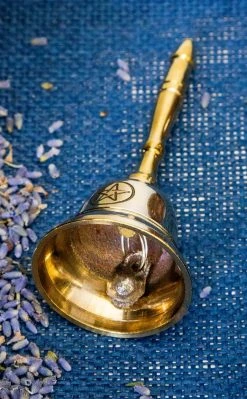 TB Pentacle Altar Bell | Gold Witchcraft