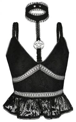 Restyle Pentagram Lace Top