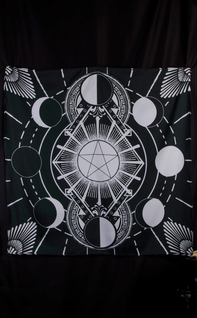 Altar Cloths Pentagram Moon Phases Altar Cloth / Wall Hanging 3 Altar Cloths Pentagram Moon Phases Altar Cloth / Wall Hanging