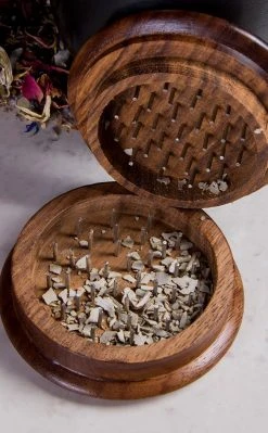 TB Pentagram Wooden Herb Grinder