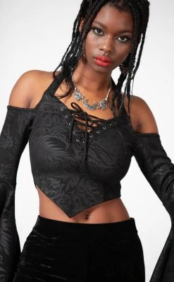 Killstar Periwinkle Halter Crop Top