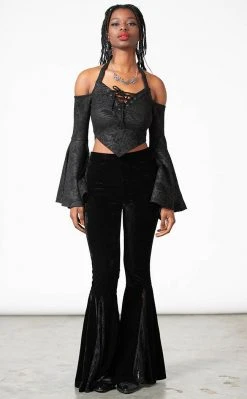 Killstar Periwinkle Halter Crop Top