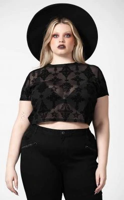 Killstar Petra Mesh Crop Top