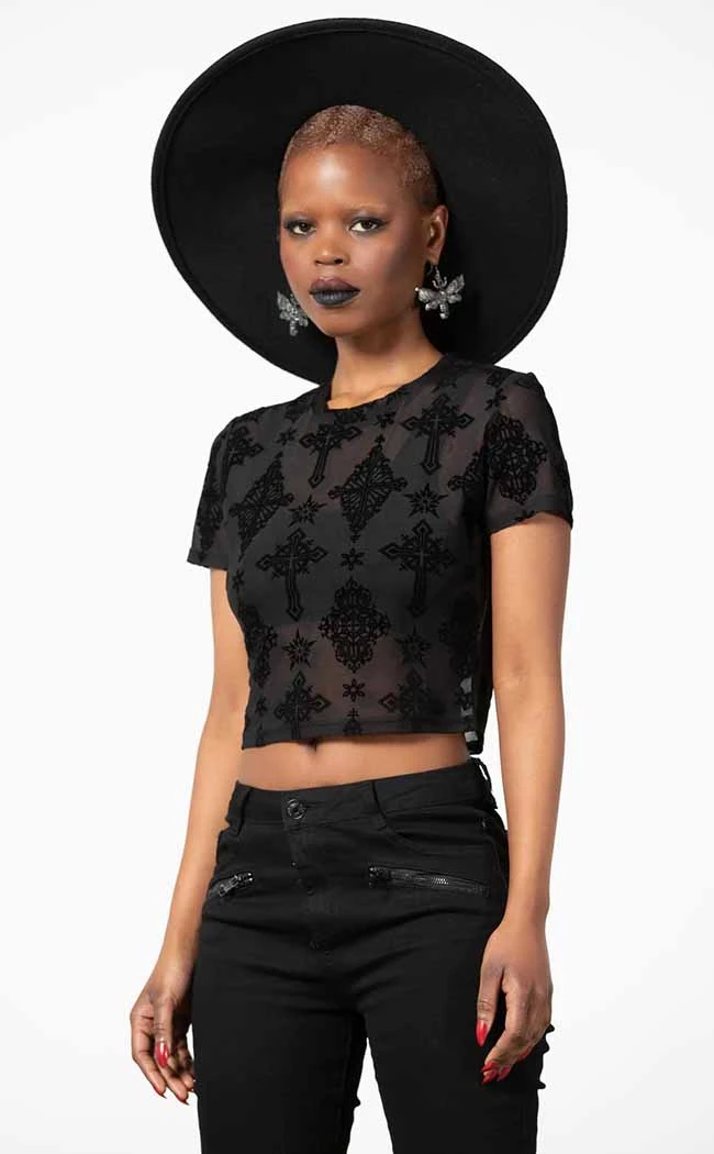 Killstar Petra Mesh Crop Top 6 Killstar Petra Mesh Crop Top