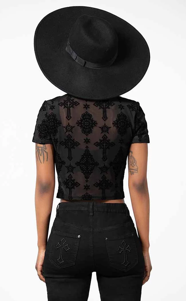 Killstar Petra Mesh Crop Top 8 Killstar Petra Mesh Crop Top