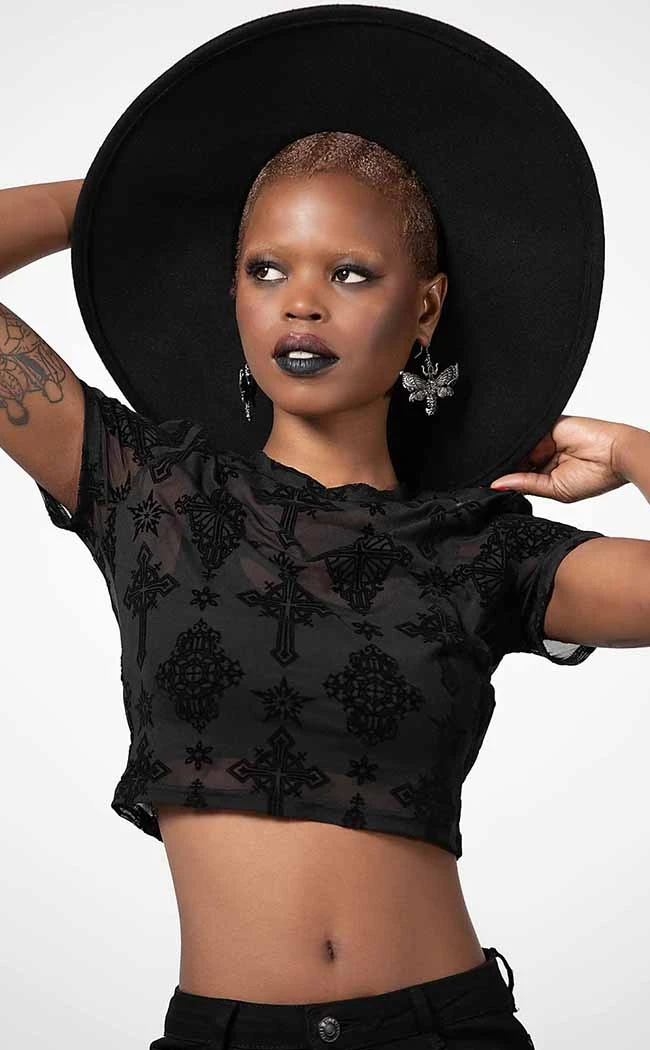 Killstar Petra Mesh Crop Top 3 Killstar Petra Mesh Crop Top