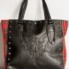Banned Apparel Phantom Form Tote Bag | Red Tartan Swimwear