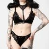 Killstar Clothing Pin Stuck Bra | Black