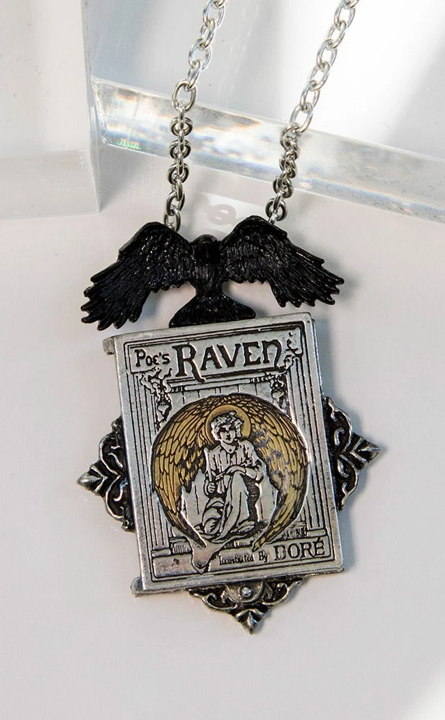 Alchemy Gothic Poe's Raven Locket 3 Alchemy Gothic Poe's Raven Locket