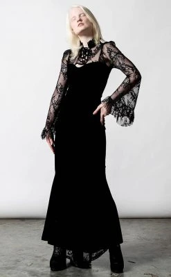 Killstar Clothing Poison Fang Long Sleeve Top