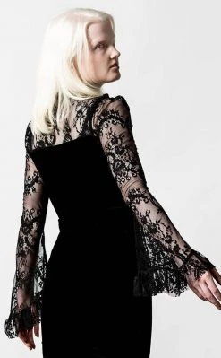 Killstar Clothing Poison Fang Long Sleeve Top