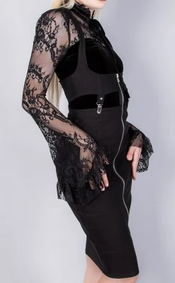 Killstar Clothing Poison Fang Long Sleeve Top