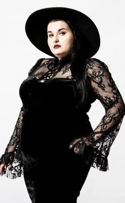 Killstar Clothing Poison Fang Long Sleeve Top