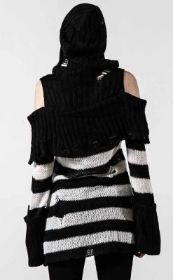 Killstar Clothing Poison Hooded Knit Sweater