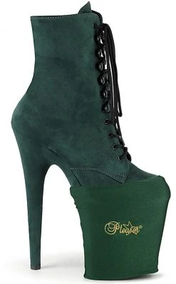 Pleaser Pole Shoes Pole Shoe Protectors | Emerald Green Lycra