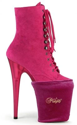 Pleaser Pole Shoe Protectors | Hot Pink Velvet