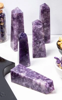 Crystals Witchcraft Polished Point | Lepidolite