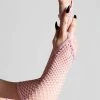 Killstar Accessories Possess Me Fishnet Gloves | Pastel Pink