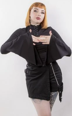 Dangerfield Clothing Punk Morpho Drill Skort | Black