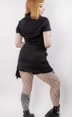 Dangerfield Clothing Punk Morpho Drill Skort | Black