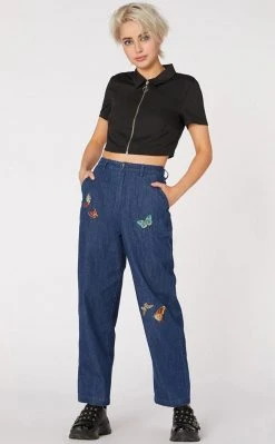 Dangerfield Clothing Punk Zip Up Twill Blouse