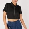 Dangerfield Clothing Punk Zip Up Twill Blouse