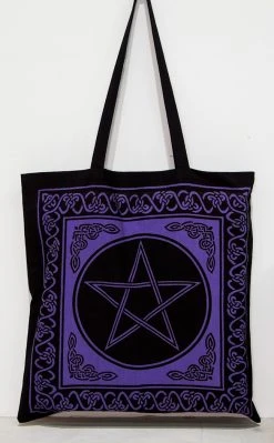 TB Accessories Purple Pentacle Cotton Tote Bag