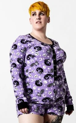 Killstar Purr Off Playsuit | Plum Clothing