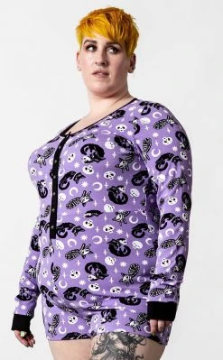 Killstar Purr Off Playsuit | Plum Clothing