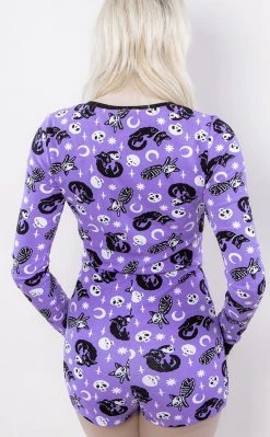 Killstar Purr Off Playsuit | Plum Clothing