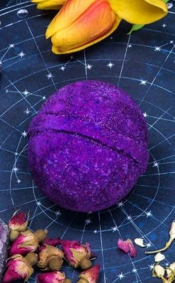 Aether Beauty Queen Bee Purple Glitter Bath Bomb