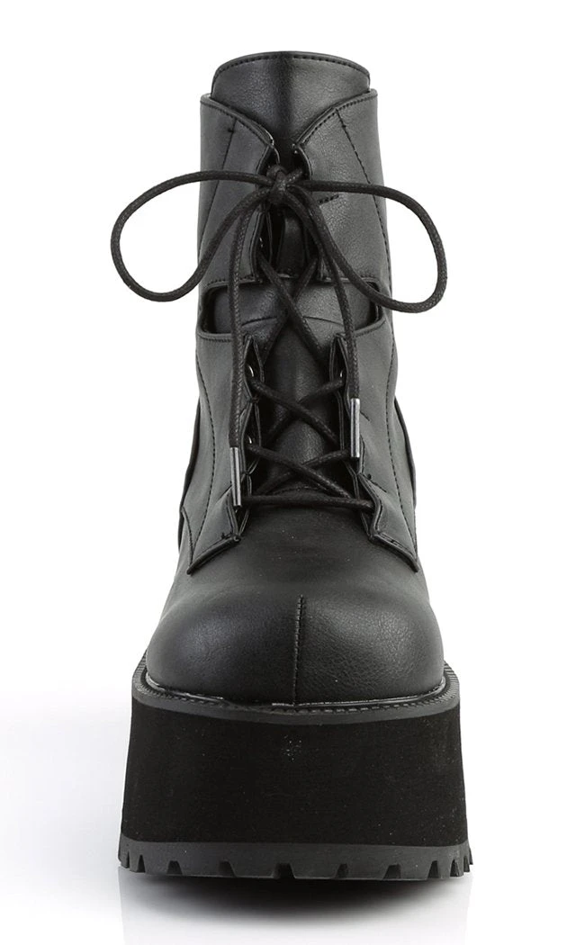 Demonia RANGER-102 Black Vegan Leather Platform Ankle Boots 5 Demonia RANGER-102 Black Vegan Leather Platform Ankle Boots