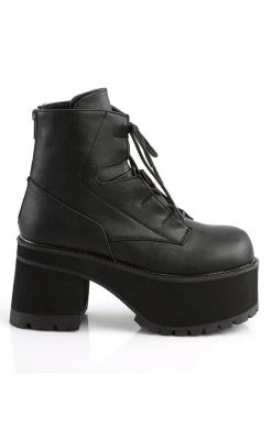 Demonia RANGER-102 Black Vegan Leather Platform Ankle Boots 13 Demonia RANGER-102 Black Vegan Leather Platform Ankle Boots