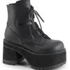Demonia RANGER-102 Black Vegan Leather Platform Ankle Boots 1 Demonia RANGER-102 Black Vegan Leather Platform Ankle Boots