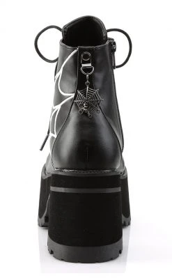 Demonia RANGER-105 Black Vegan Leather Platform Ankle Boots Shoes