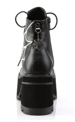 Demonia RANGER-105 Black Vegan Leather Platform Ankle Boots (Last Pair: Size 10) Sale