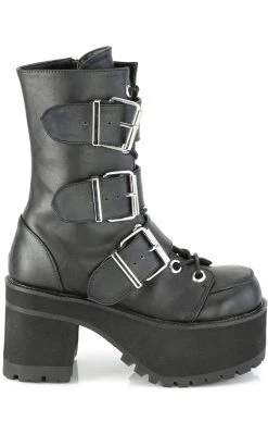 Demonia RANGER-308 Black Vegan Leather Platform Ankle Boots Shoes 11 Demonia RANGER-308 Black Vegan Leather Platform Ankle Boots Shoes