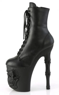 Pleaser RAPTURE-1020 Black Matte Skull Boots