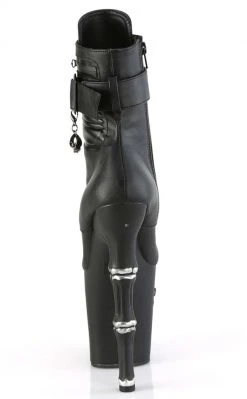 Pleaser RAPTURE-1020STR-LT Black Matte Light Up Skull Boots