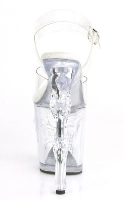 Pleaser Pole Shoes RAPTURE-808 Clear Skull Platform Heels